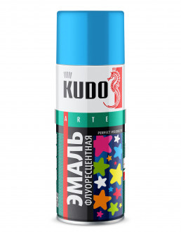 Краска автомобильная аэрозоль флуоресцентная голубая KUDO 520 мл