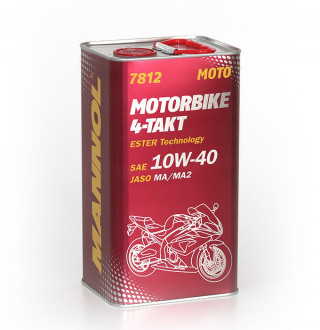 7812 4-Takt Motorbike 10W-40 Синтетическое (эстеровое) моторное масло Для спортивных (эндуро, триал) и туристических мотоциклов SAE 10W/40 4 Liter Metal