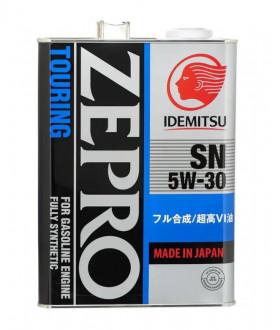 Масло моторное синт. IDEMITSU ZEPRO TOURING 5W30 FS SN (железо/Япония), 4 л